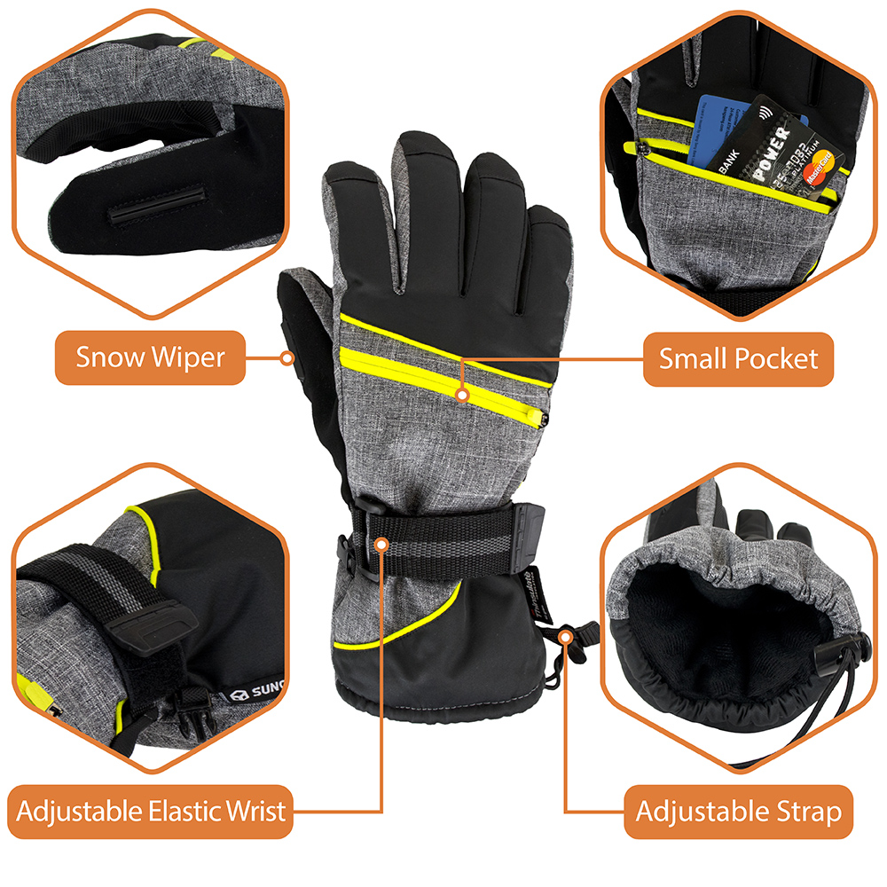 Waterproof Winter Thermal Ski Gloves Snow Insulated Warm Snowboard Hiking Men - Picture 13 of 23