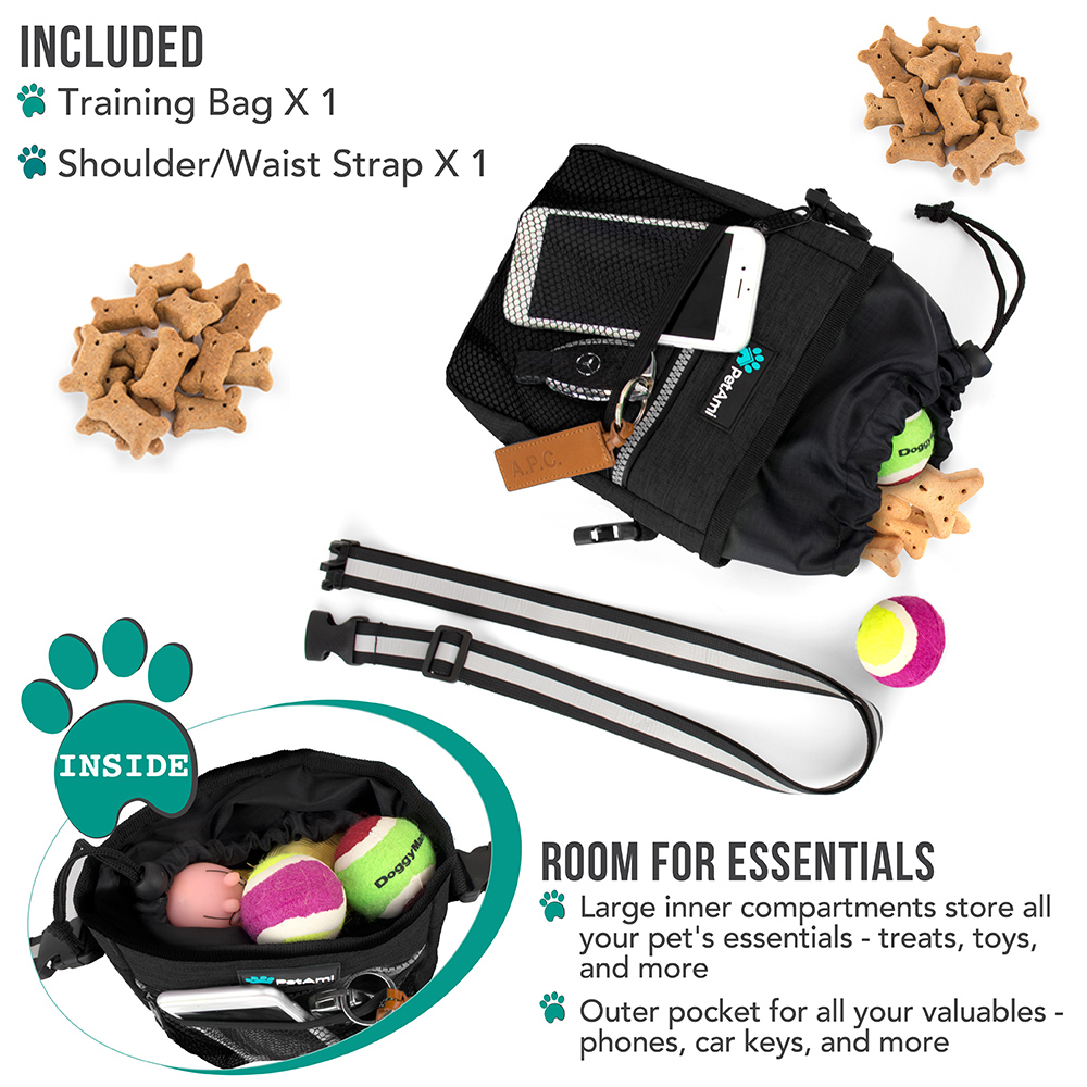 Pet Treat Pouch Training Dog Snack Feed Food Puppy Bait Obedience Waist Belt Bag - Picture 38 of 92