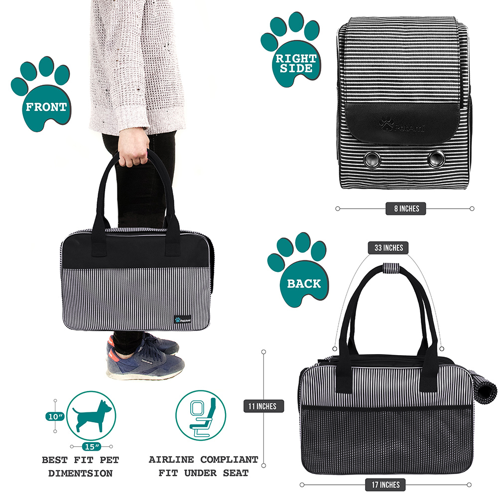 Pet Dog Cat Carrier Travel Tote Bag Comfort Puppy Purse Case Soft Sided Airline - Picture 26 of 39