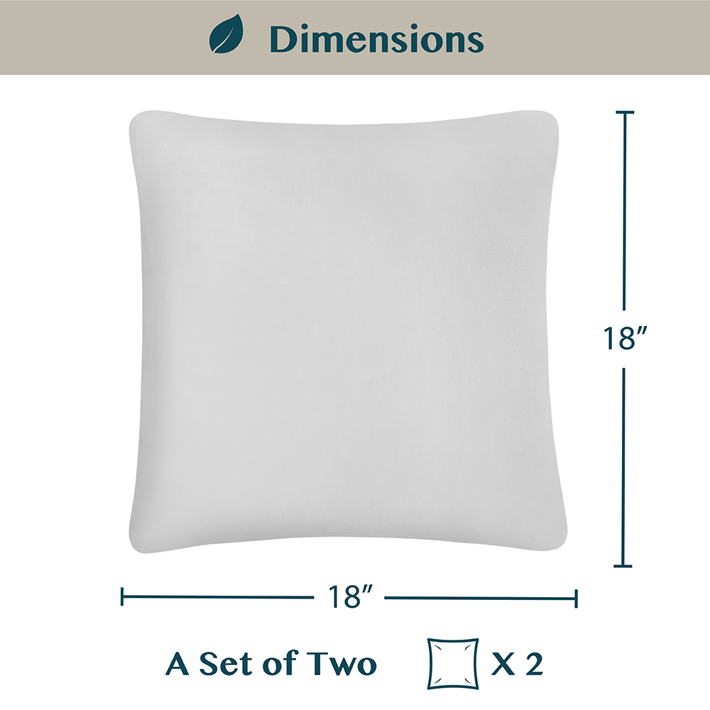 Throw Pillow Covers Set of 2 Sofa Decor Fleece Cushion Cases 2 Sizes ...