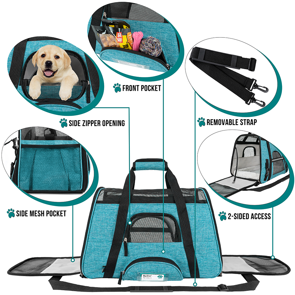 Pet Dog Cat Carrier Bag Soft Sided Comfort Travel Tote Case Airline Approved US - Picture 47 of 165