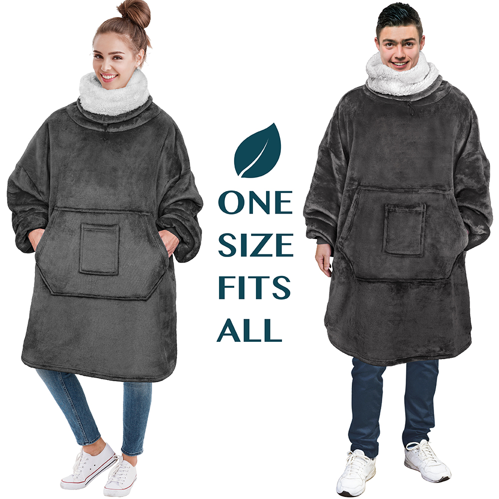 Wearable Blanket Hoodie Oversized Sherpa Hooded For Women And Men Cozy  Sweatshirt With Giant Pocket, Today's Best Daily Deals