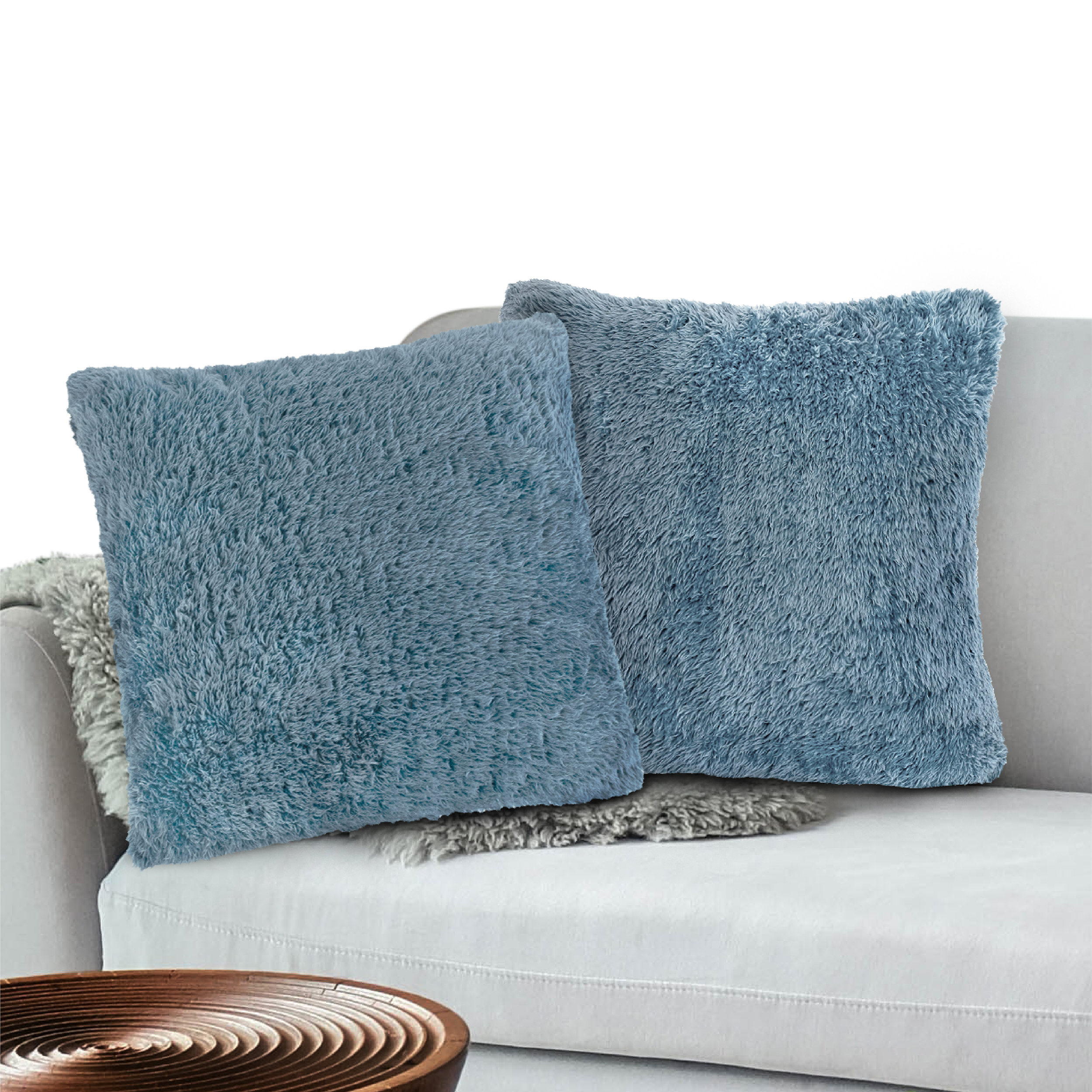 fuzzy couch pillows