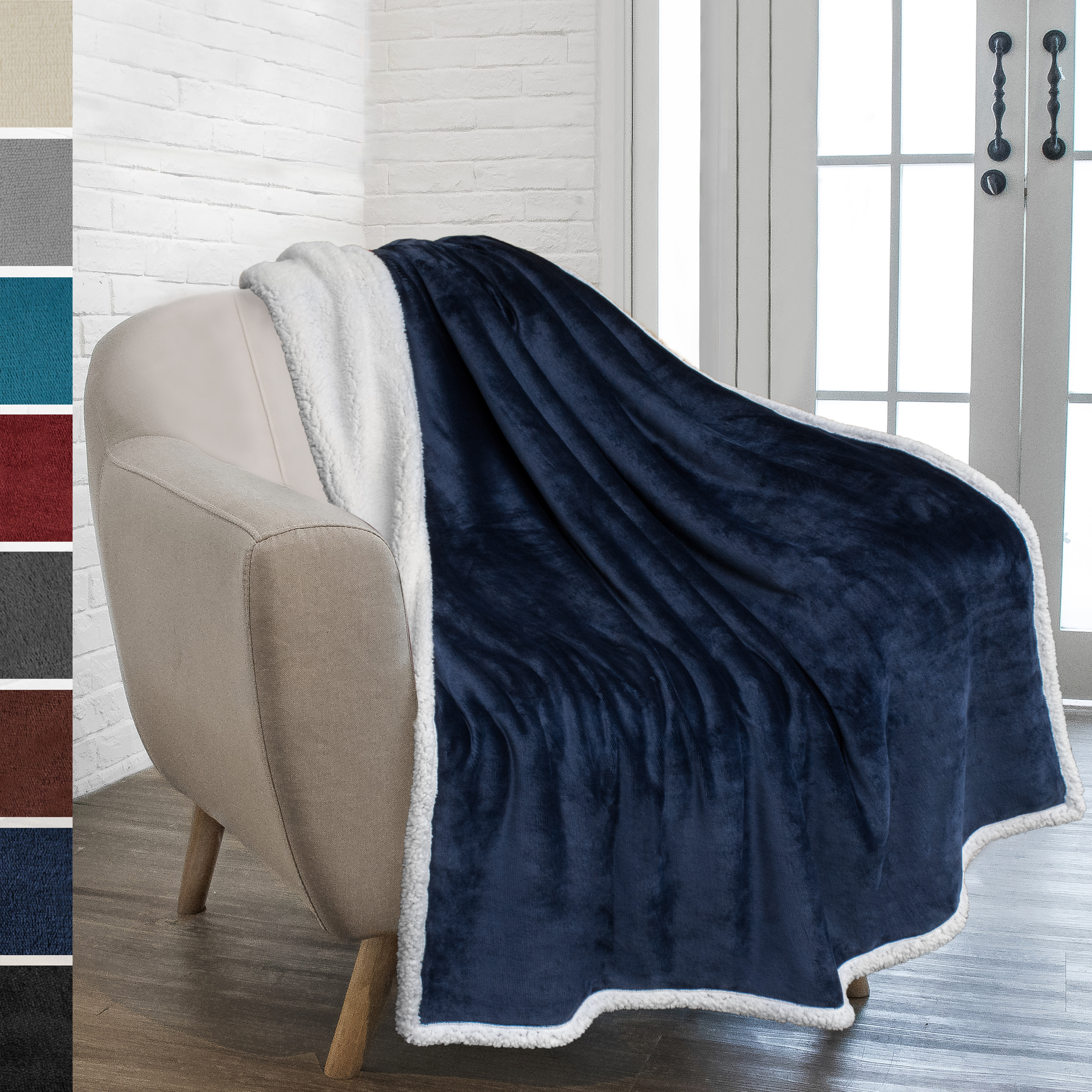 AnimaPattern Flannel Fleece Throw Lightweight 50x60" Reversible Fuzzy Blanket 