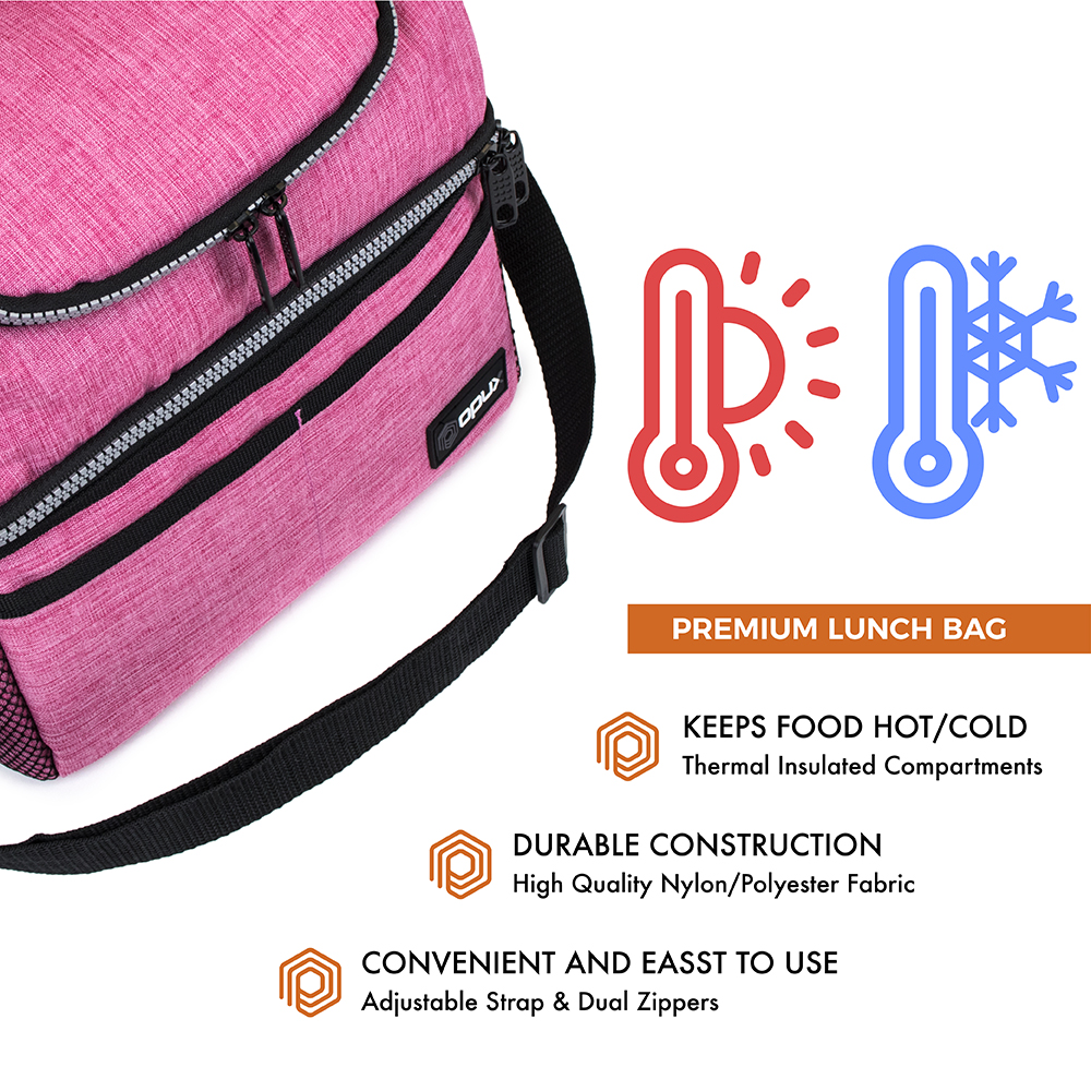 Insulated Lunch Bag For Men Double Deck Soft Cooler Tote Leakproof Lunch Box - Picture 38 of 64