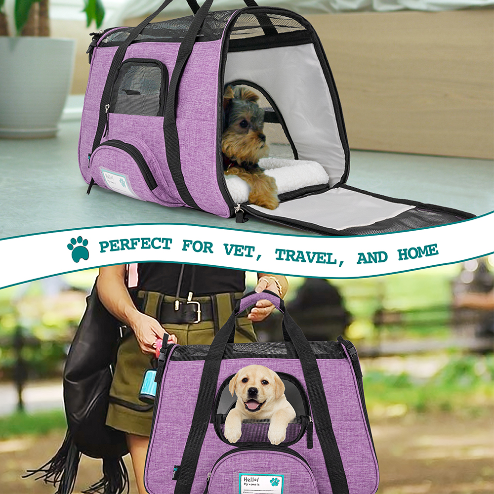 Pet Dog Cat Carrier Bag Soft Sided Comfort Travel Tote Case Airline Approved US - Picture 80 of 165