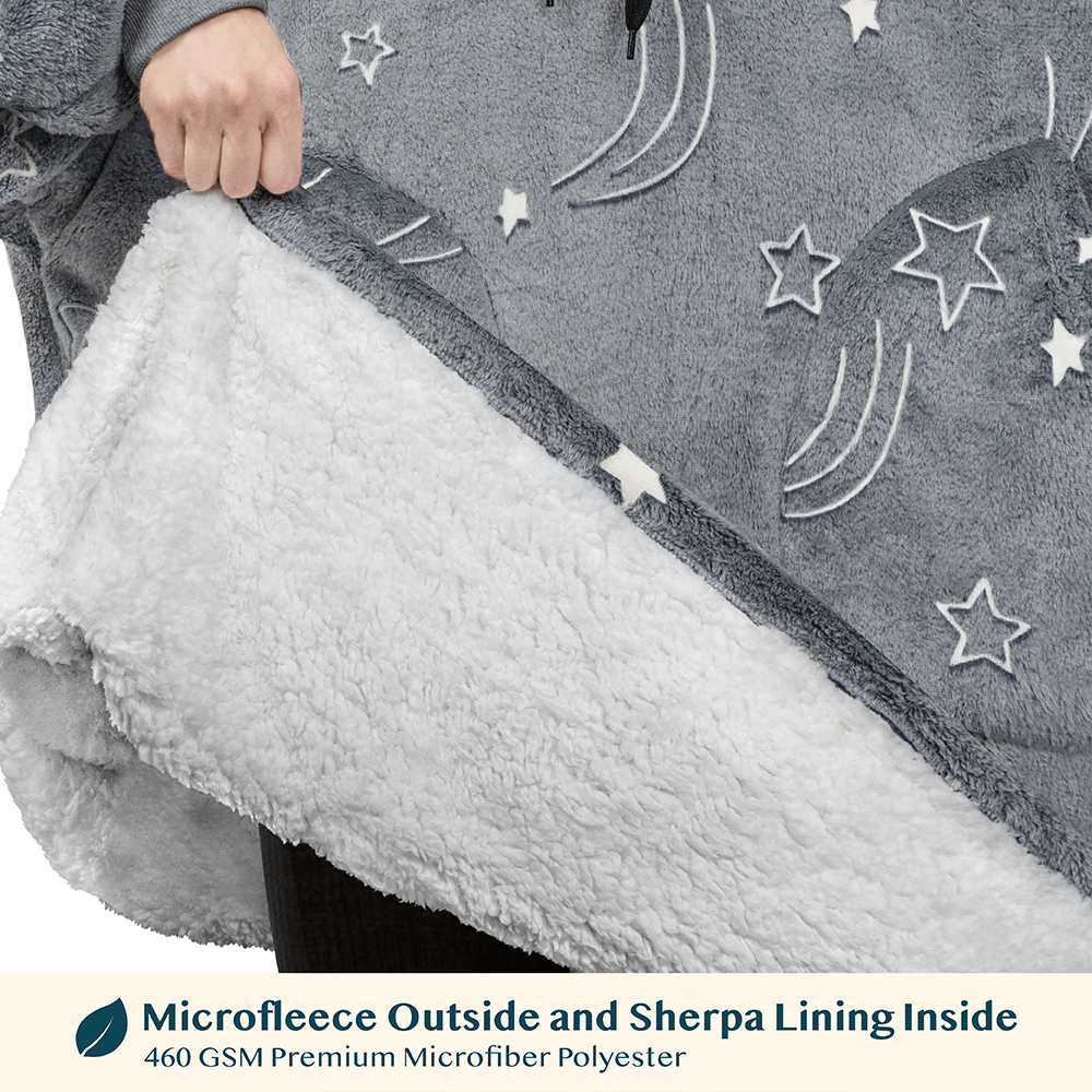 Manta Sudadera Sherpa Forro Felpa Suave Cómoda Vellón Gran Tamaño Sudadera con Capucha Bolsillo - Imagen 46 de 118