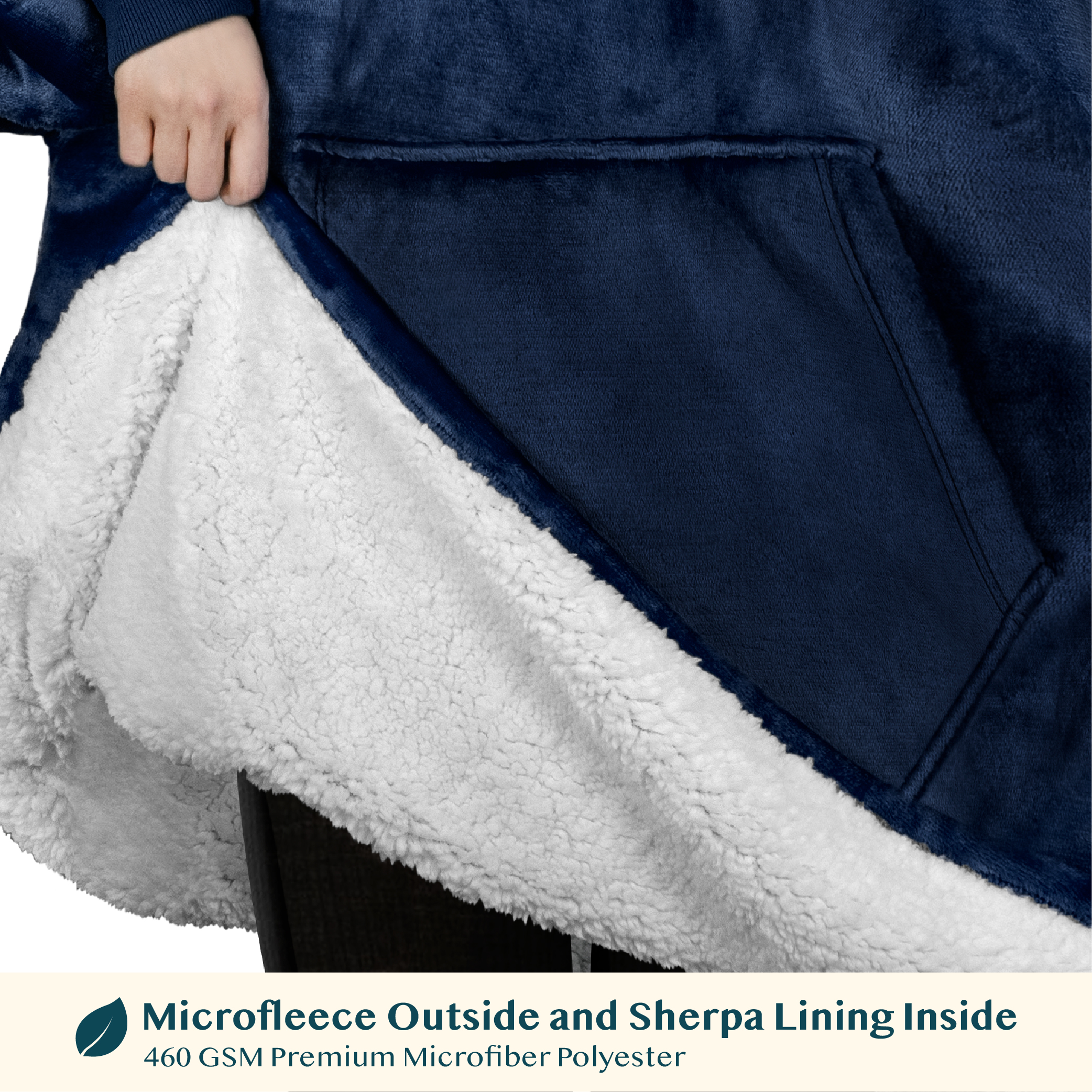 Blanket Sweatshirt Sherpa Lining Comfy Fleece Oversized Hoodie for Kids Teens JR - Picture 32 of 71