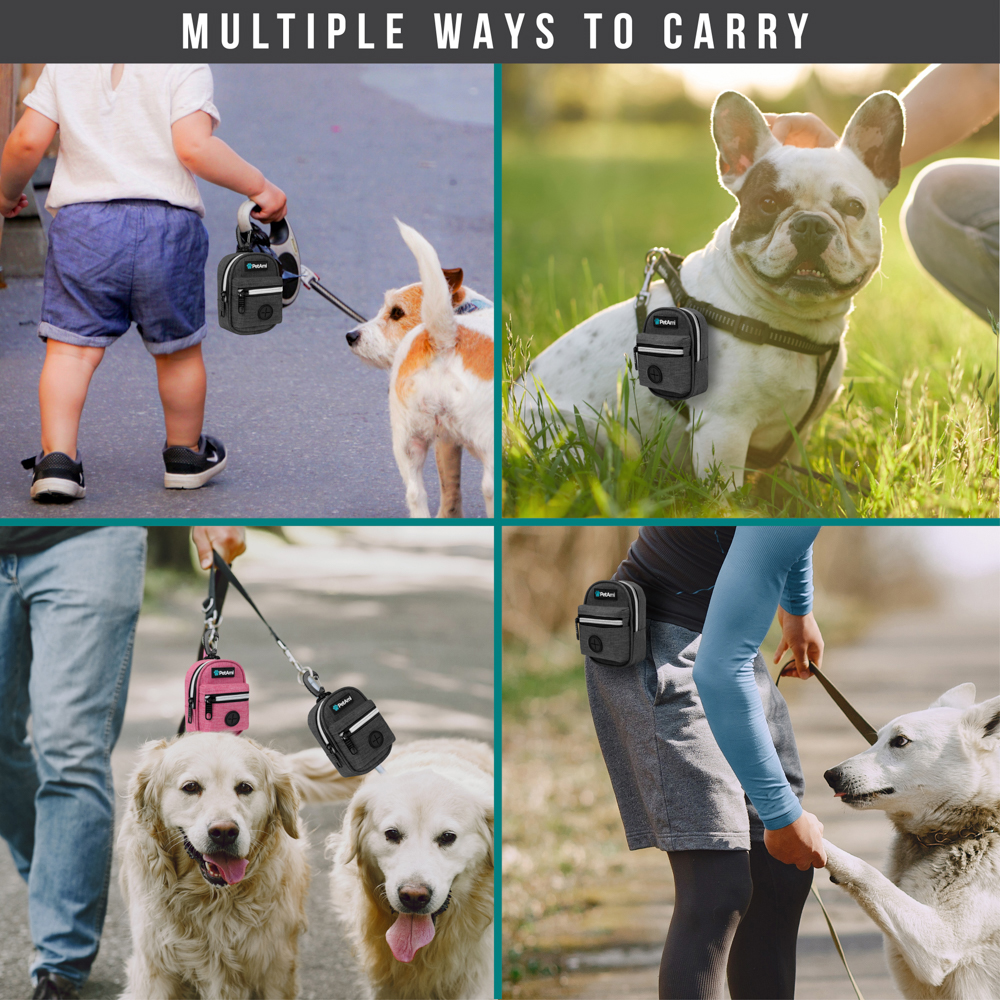 Dog Poop Bag Holder Waste Bag Dispenser with Clip for Leash Belt Walking Hiking