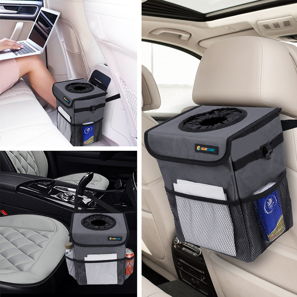 Auto Car Waterproof Trash Bag Litter Bin Can Garbage Waste Storage Organizer Box - Picture 17 of 22