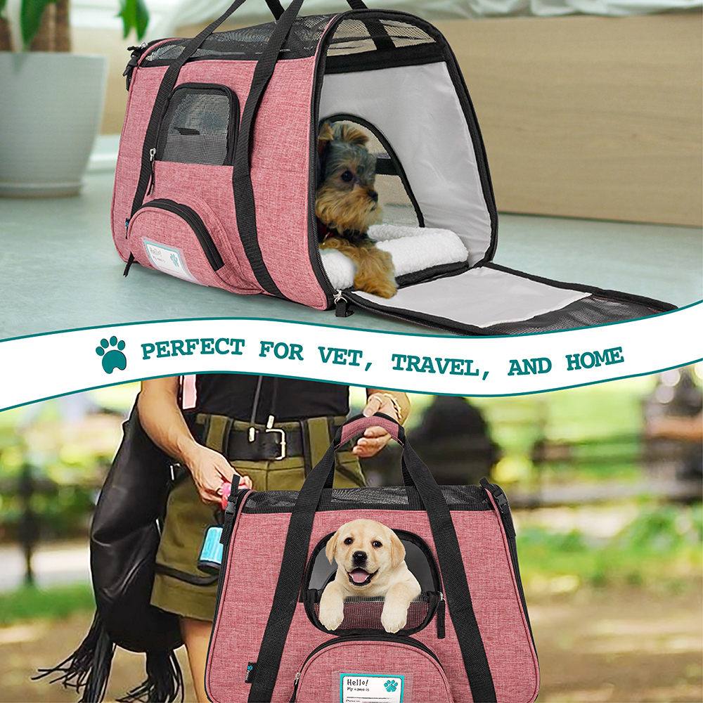 Pet Dog Cat Carrier Bag Soft Sided Comfort Travel Tote Case Airline Approved US - Picture 128 of 165