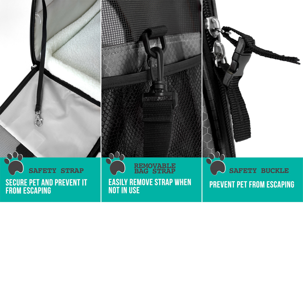 Pet Dog Cat Carrier Bag Soft Sided Comfort Travel Tote Case Airline Approved US - Picture 7 of 215