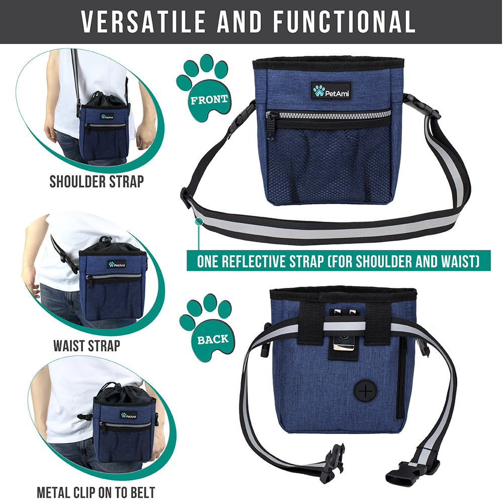 Pet Treat Pouch Training Dog Snack Feed Food Puppy Bait Obedience Waist Belt Bag - Picture 61 of 92