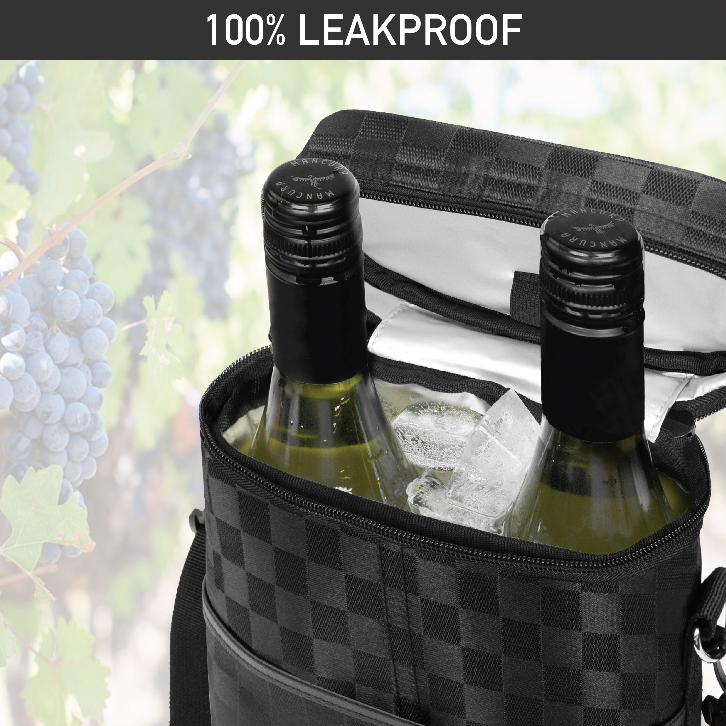 Insulated Wine Carrier Tote Bag Two 2 Bottle Padded Cooler Bag Travel Protection - Picture 31 of 85