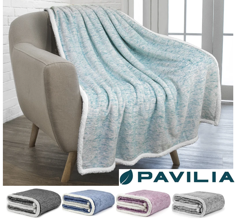 Sherpa Flannel Fleece Reversible Blanket Plush Soft Throw for Bed Couch Sofa - Picture 41 of 59