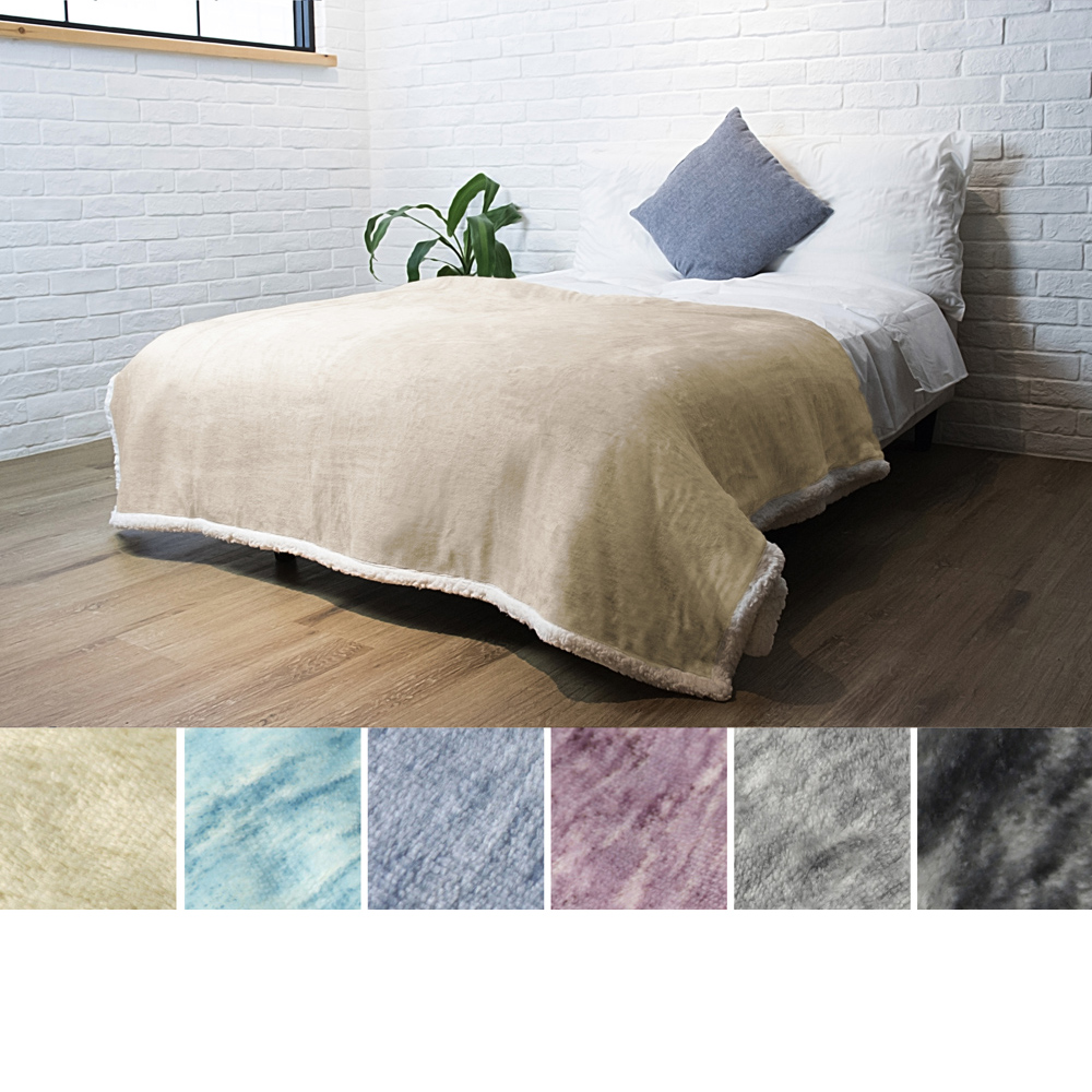 Sherpa Flannel Fleece Reversible Blanket Plush Soft Throw for Bed Couch Sofa - Picture 21 of 59