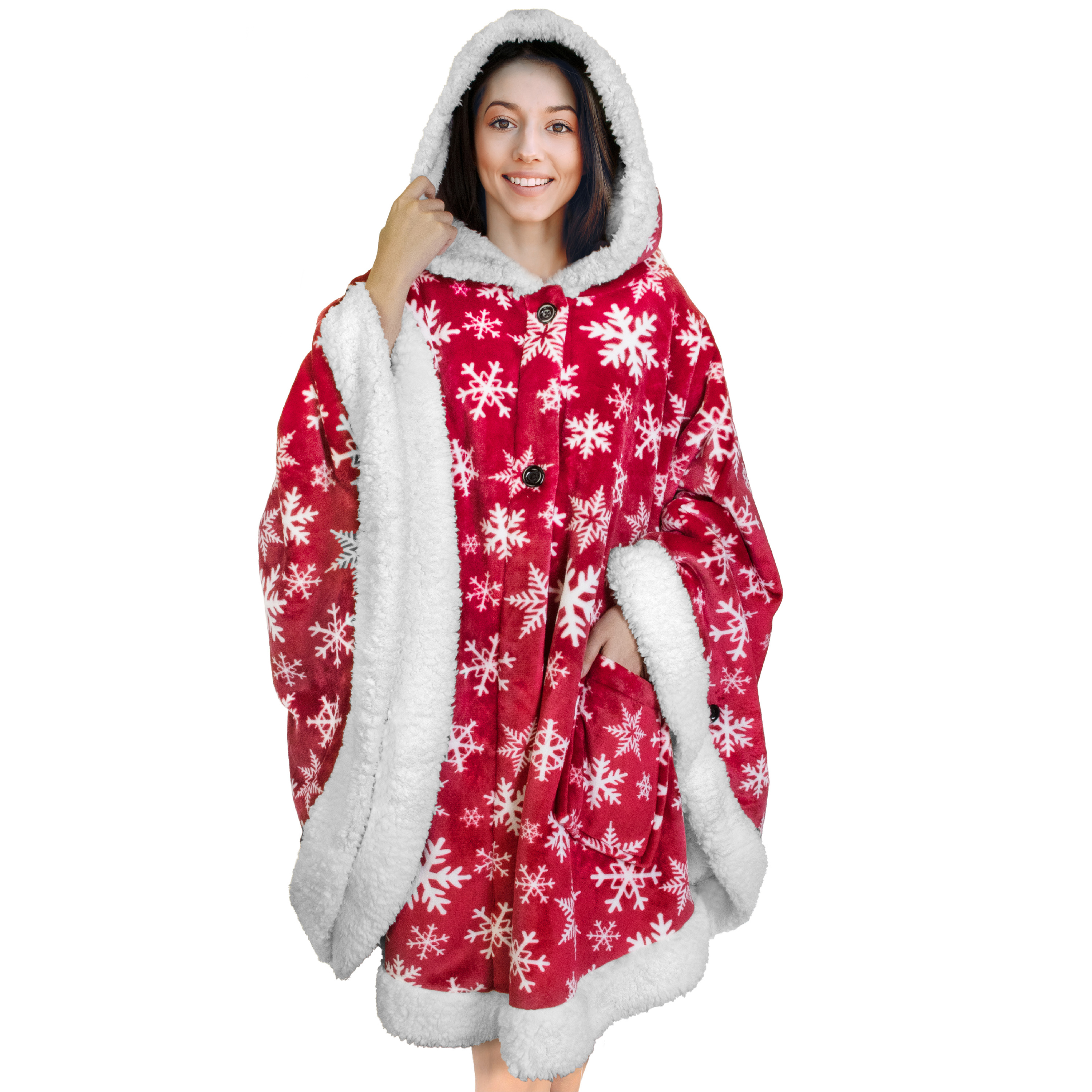 Manta portátil con capucha Angel Wrap para mujer acogedora poncho envolvente capucha tiro para adulto - Imagen 168 de 184
