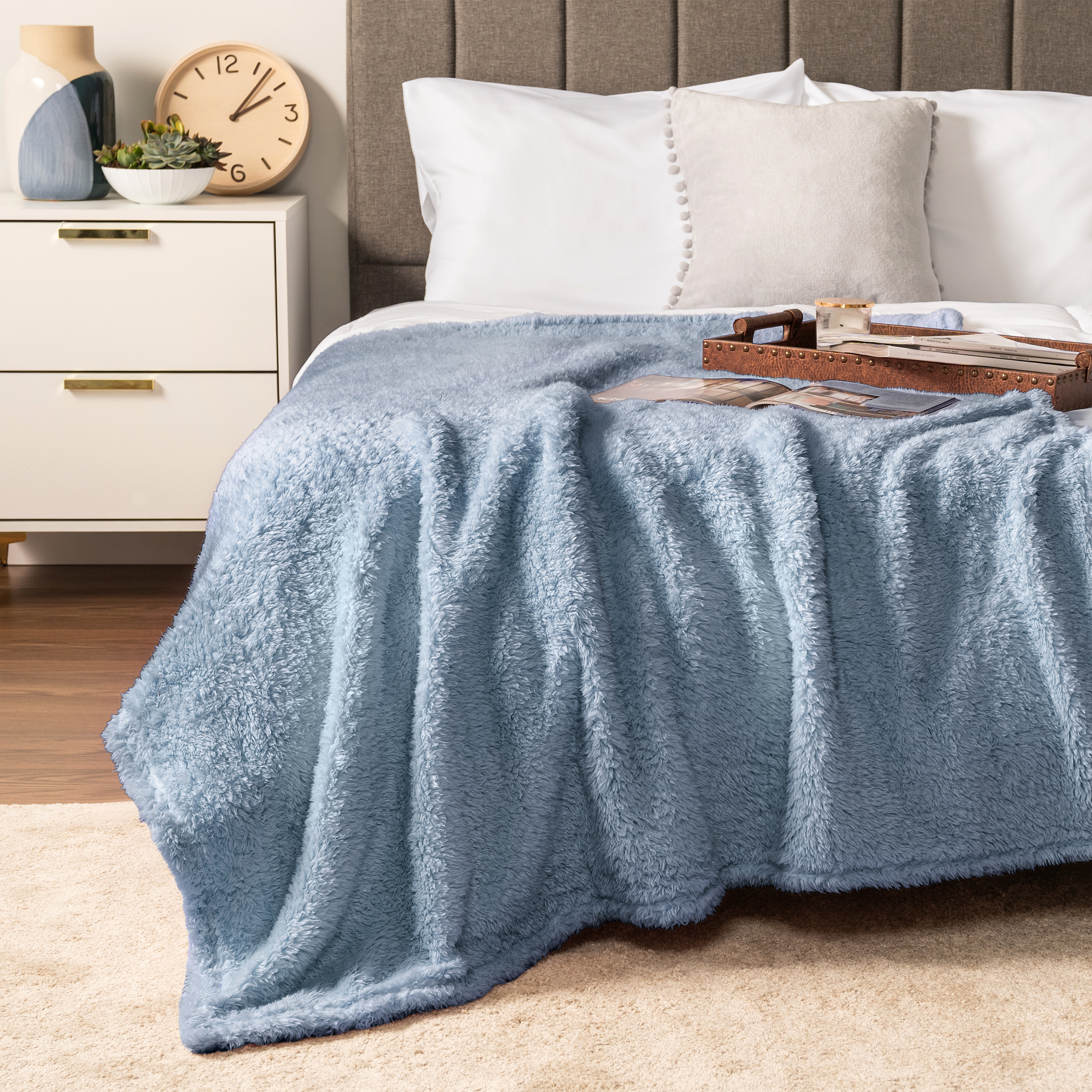 Super Soft Blanket Lightweight Sherpa Fleece Warm Fluffy Throws Couch Sofa Bed - Picture 42 of 169