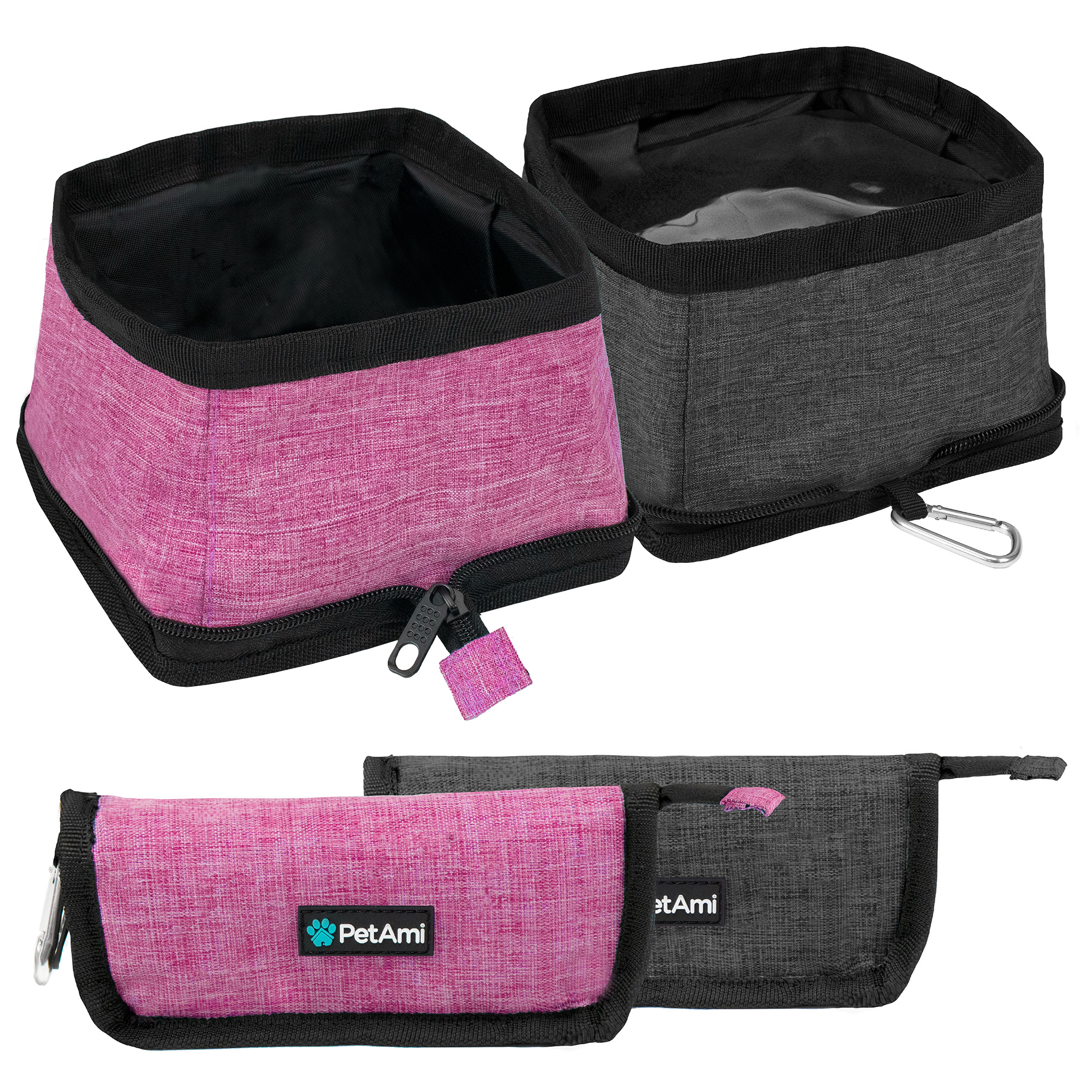 Travel Dog Bowl Collapsible Foldable Expand Water Dish for Pet Cat Food Hiking - Picture 16 of 41
