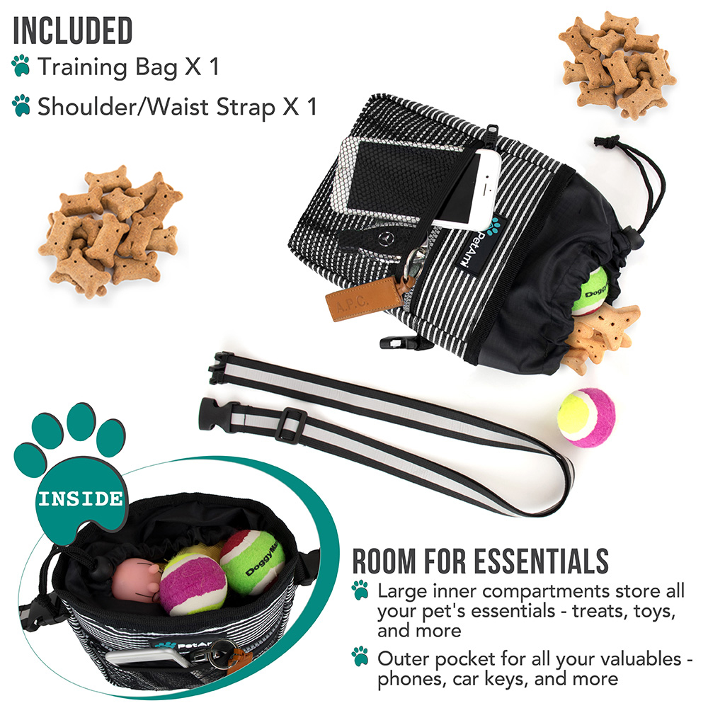 Pet Treat Pouch Training Dog Snack Feed Food Puppy Bait Obedience Waist Belt Bag - Picture 3 of 92