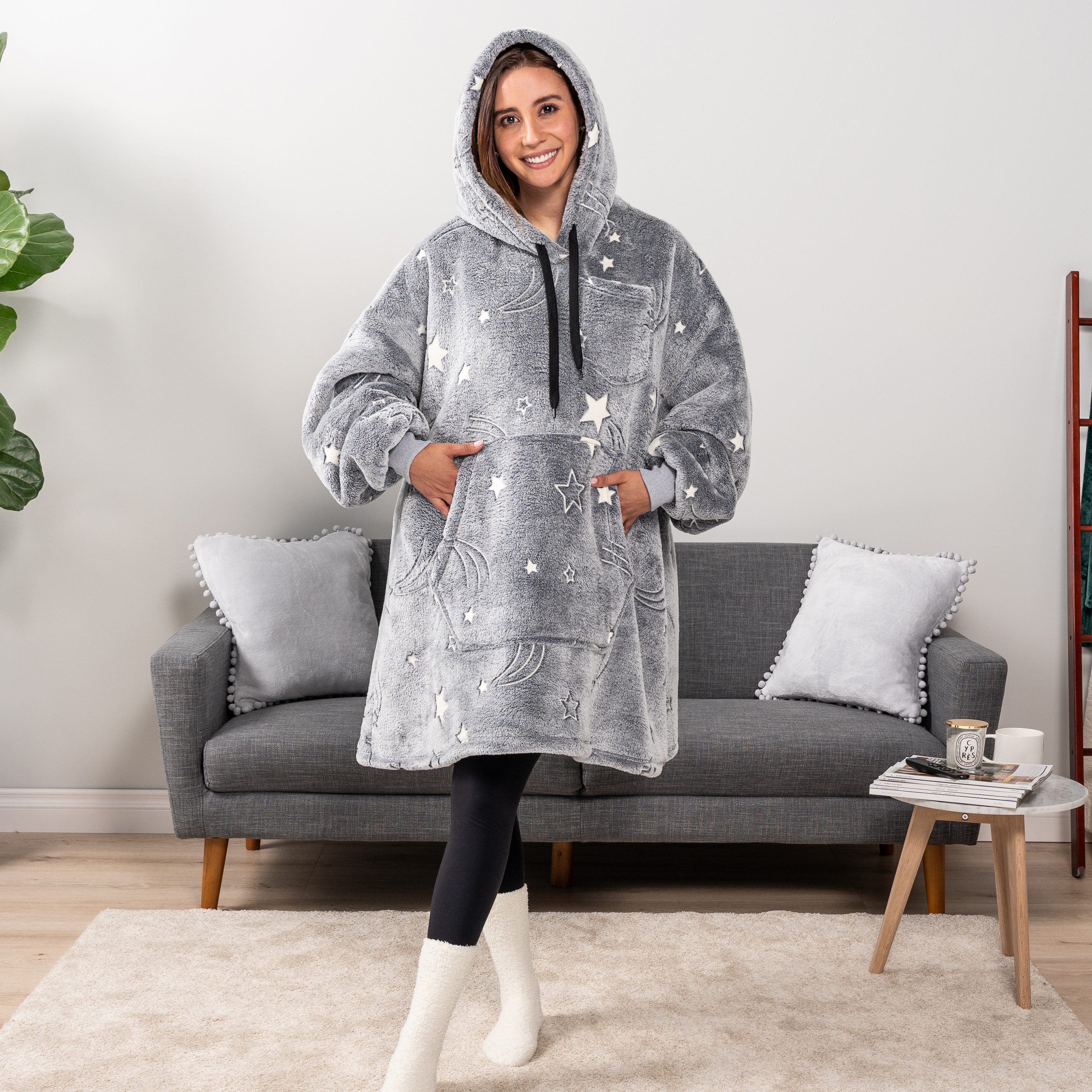 Blanket Sweatshirt Sherpa Plush Soft Comfy Fleece Oversized Hoodie Pocket Gift - Picture 41 of 117