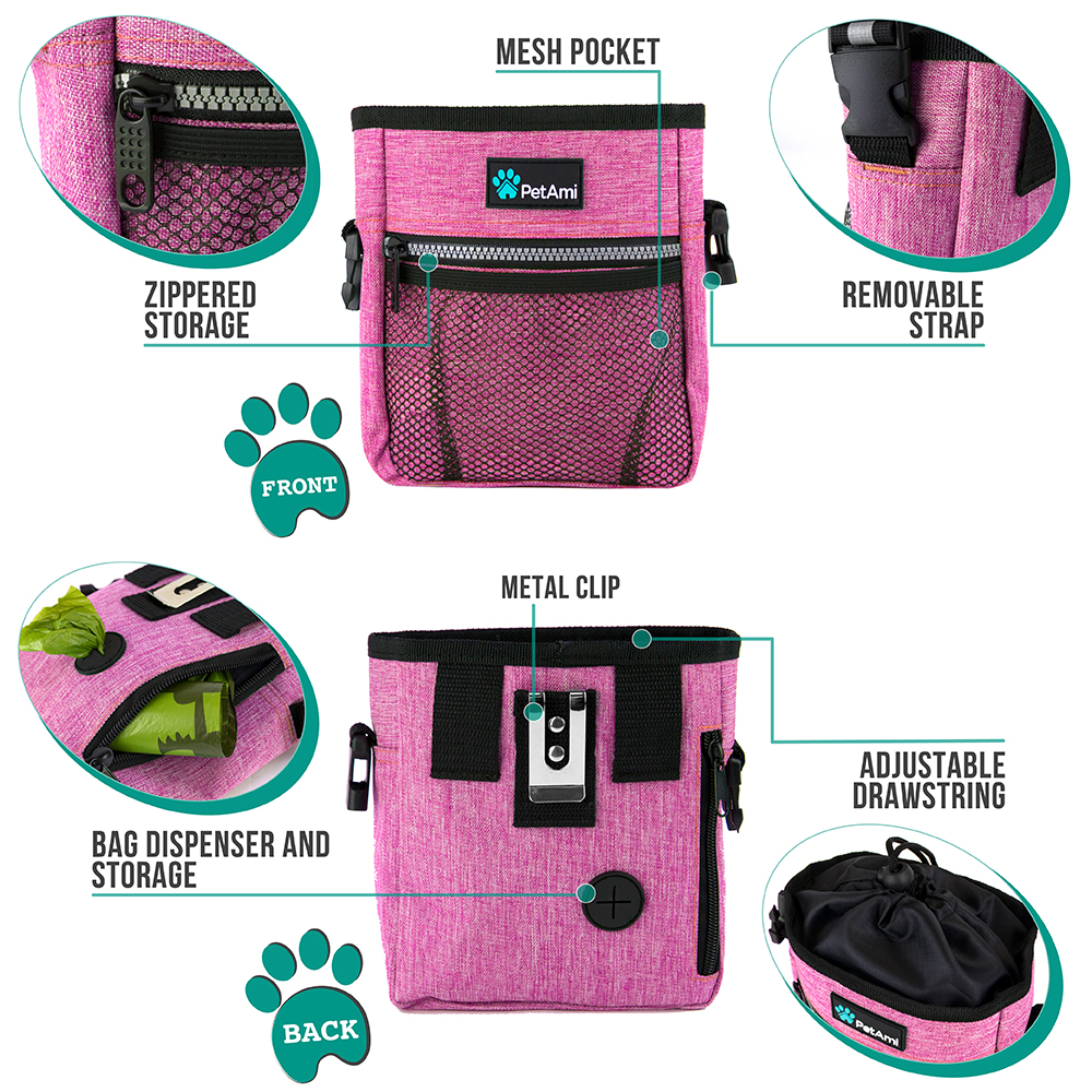 Pet Treat Pouch Training Dog Snack Feed Food Puppy Bait Obedience Waist Belt Bag - Picture 67 of 92