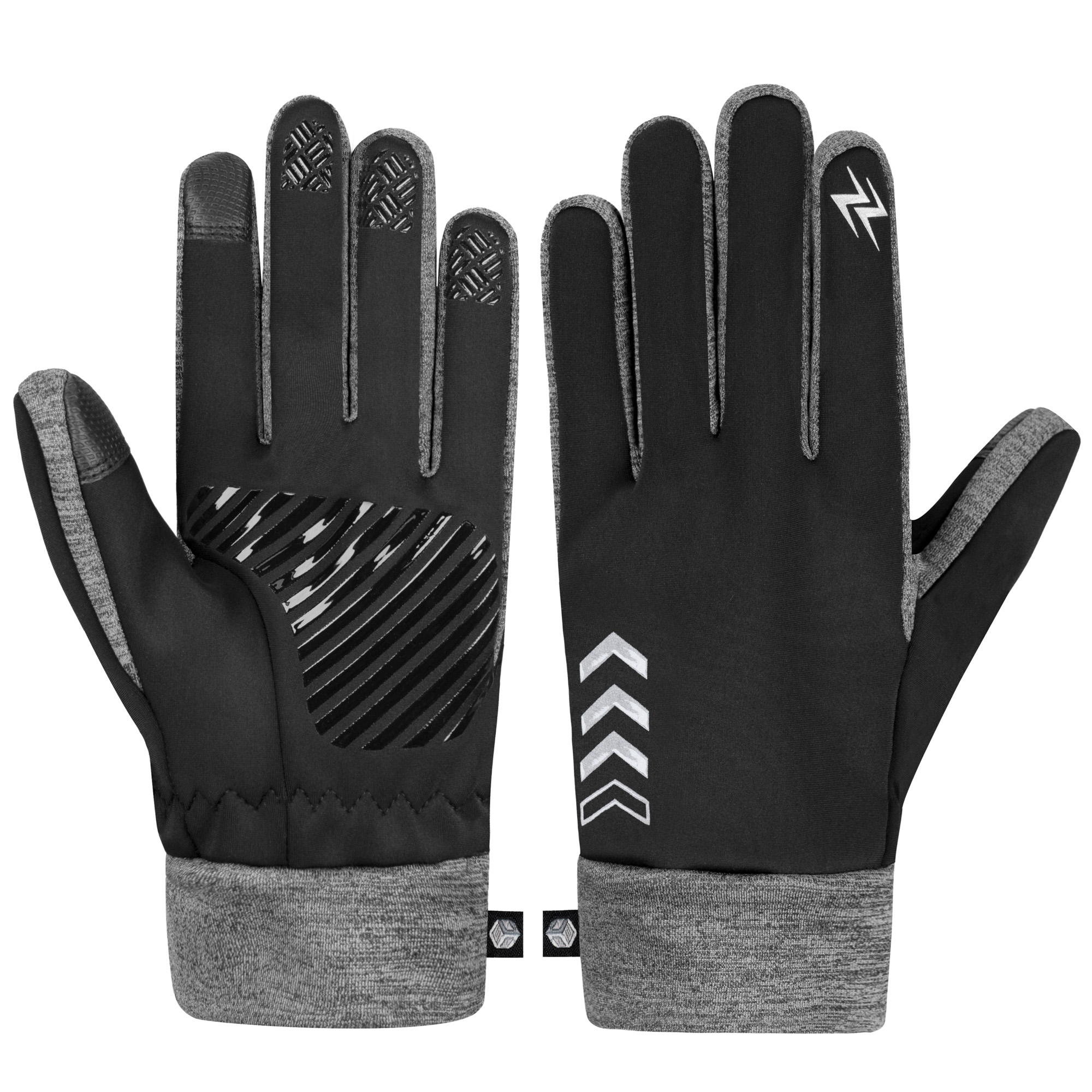 Men Women Leather Sport Gloves Thermal Running Driving Touch Screen Warm Gloves 