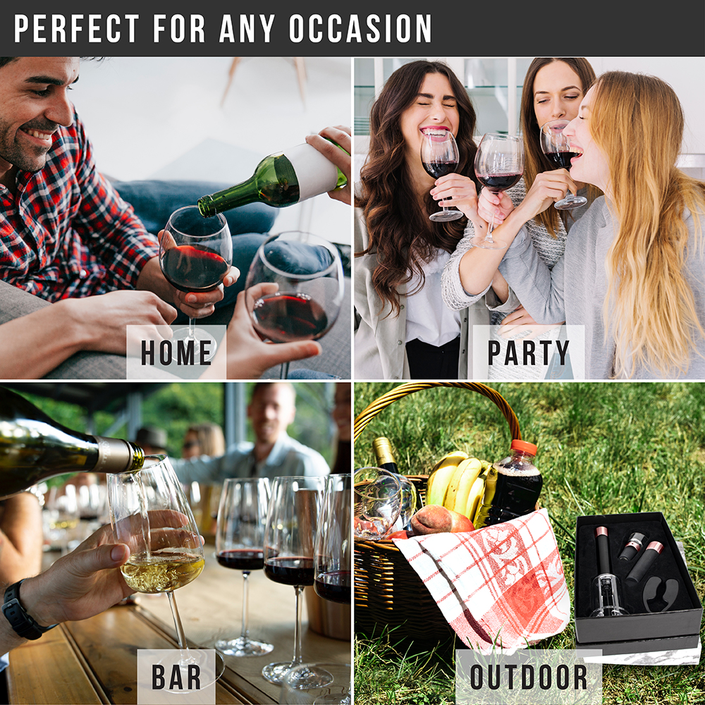Wine Bottle Opener Kit Air Pump Needle Aerator Stopper Cutter Accessories Gift