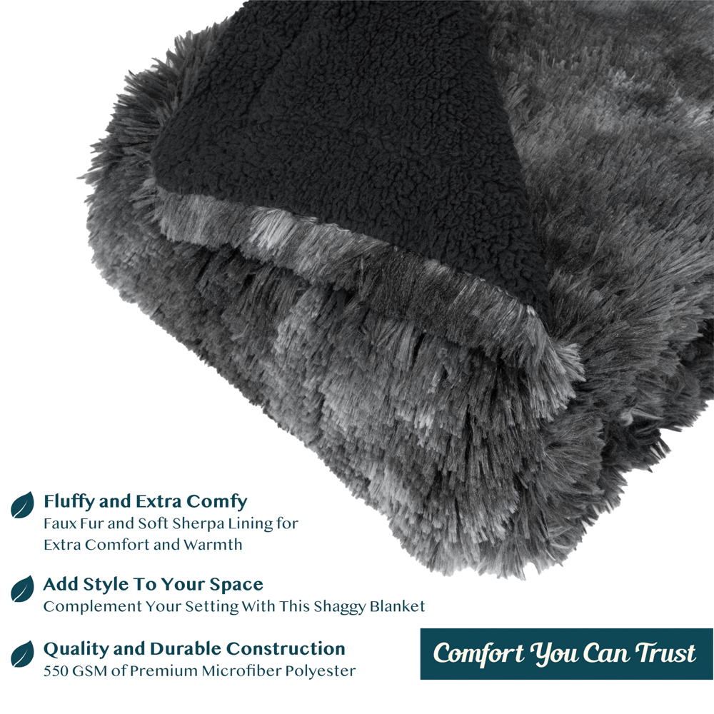 Luxurious Faux Fur Blanket Soft Warm Fluffy Sherpa Sofa Throw Shaggy Soft Plush - Picture 48 of 100