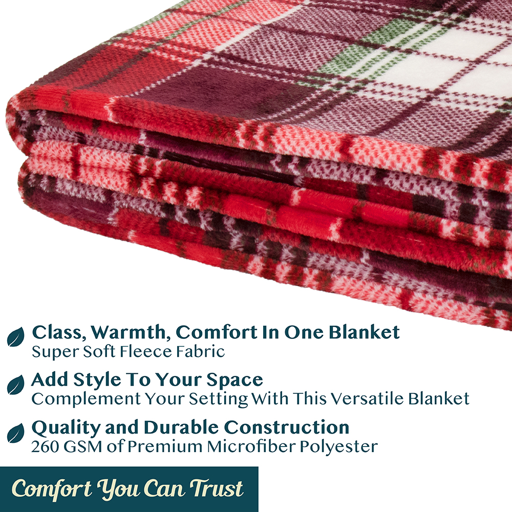 Throw Blanket for Sofa Couch Bed Lightweight Microfiber Polyester Waffle Pattern - Picture 43 of 190