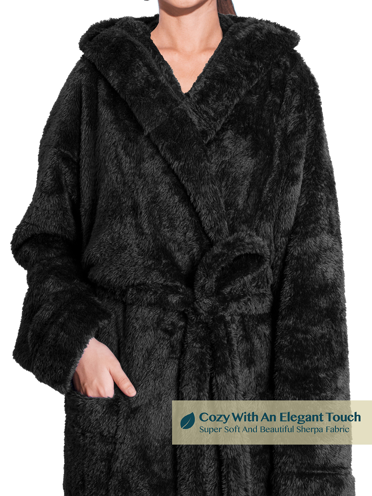 Long Robes for Women Winter Fleece Warm Couple Bathrobe Nightgown Fluffy  Super Soft Sleepwear Cozy Shower Spa Robe - Walmart.com