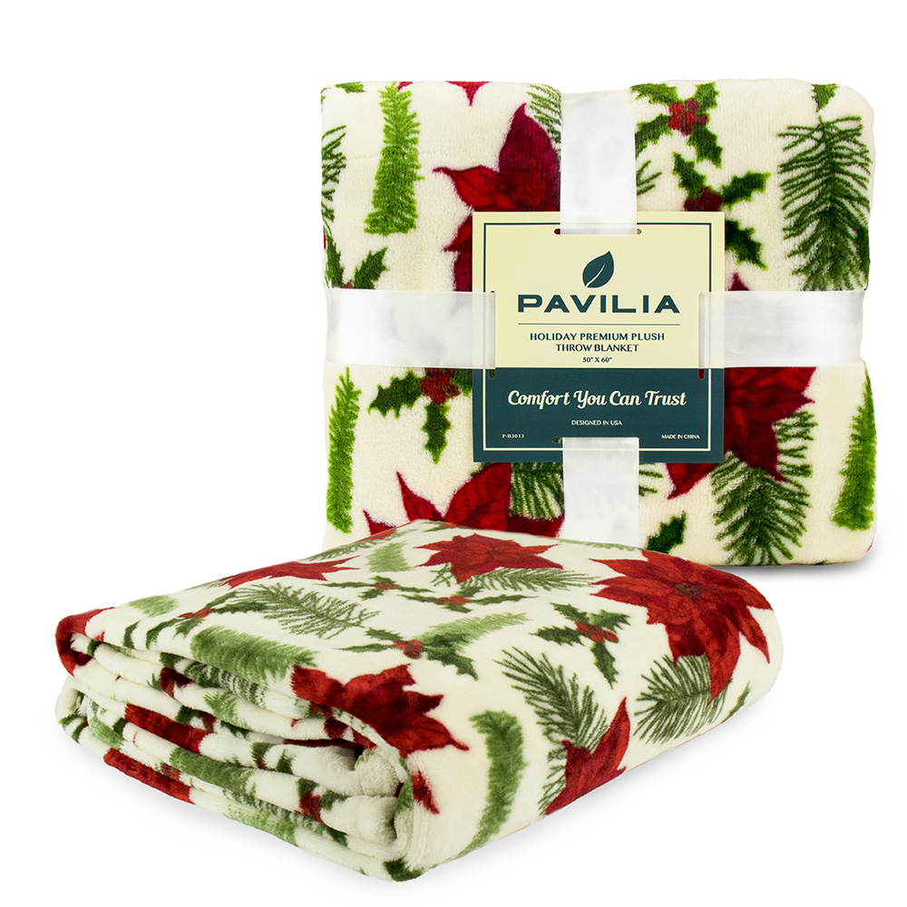 Merry Christmas Throw Blanket Holiday Pattern Decor Soft Fleece Sofa Couch Gift - Picture 62 of 110
