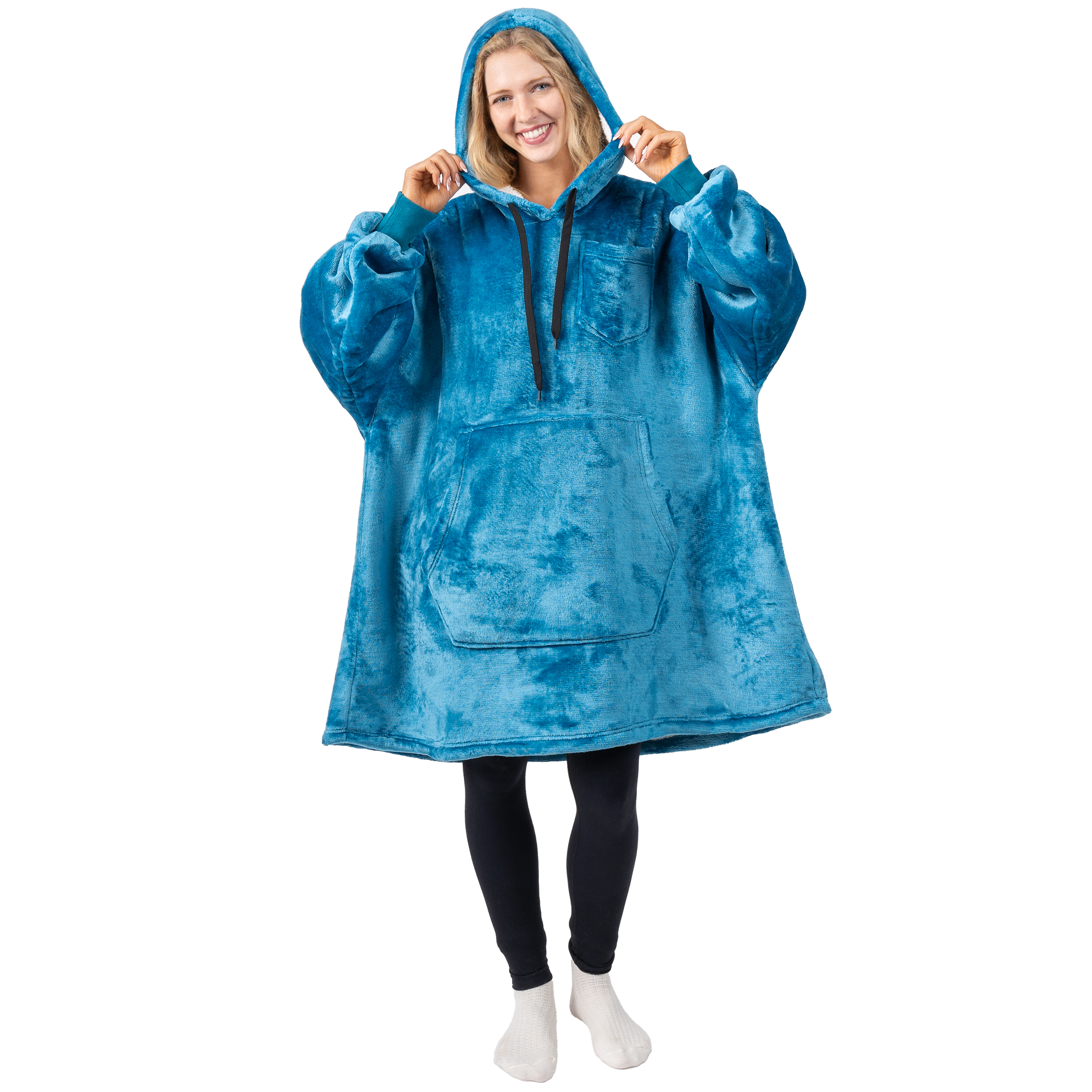 Blanket Sweatshirt Sherpa Plush Soft Comfy Fleece Oversized Hoodie Pocket Gift - Picture 101 of 117