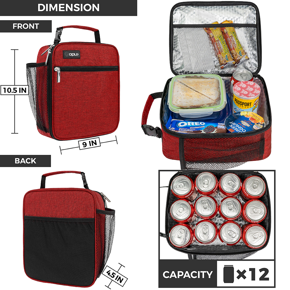 Insulated Lunch Bag For Kids Men Women Mini Small Lunch Box Office School Work - Picture 36 of 49