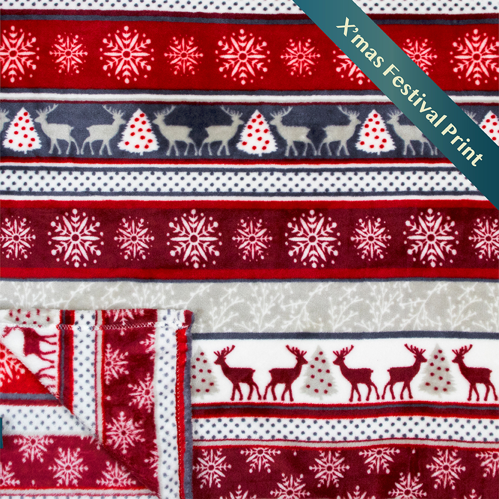 Merry Christmas Throw Blanket Holiday Pattern Decor Soft Fleece Sofa Couch Gift - Picture 40 of 110