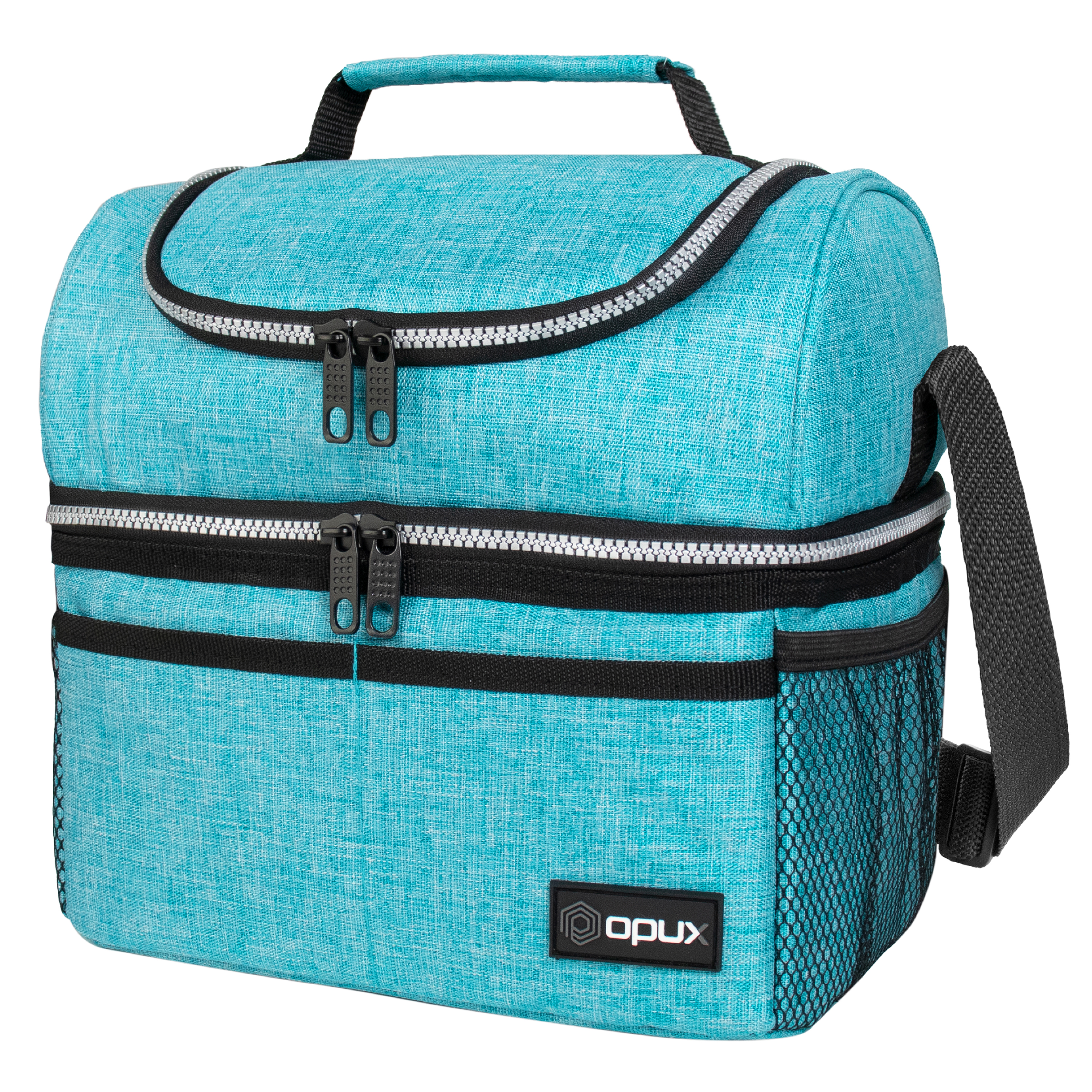 Opux Double Decker Lunch Box Men Women, Insulated Leakproof Cooler