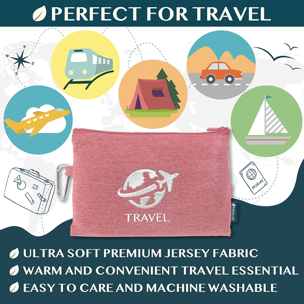 Travel Blanket Pillow Set Airplane Car Long Flight Airplane Neck Pillow Compact - Picture 28 of 42