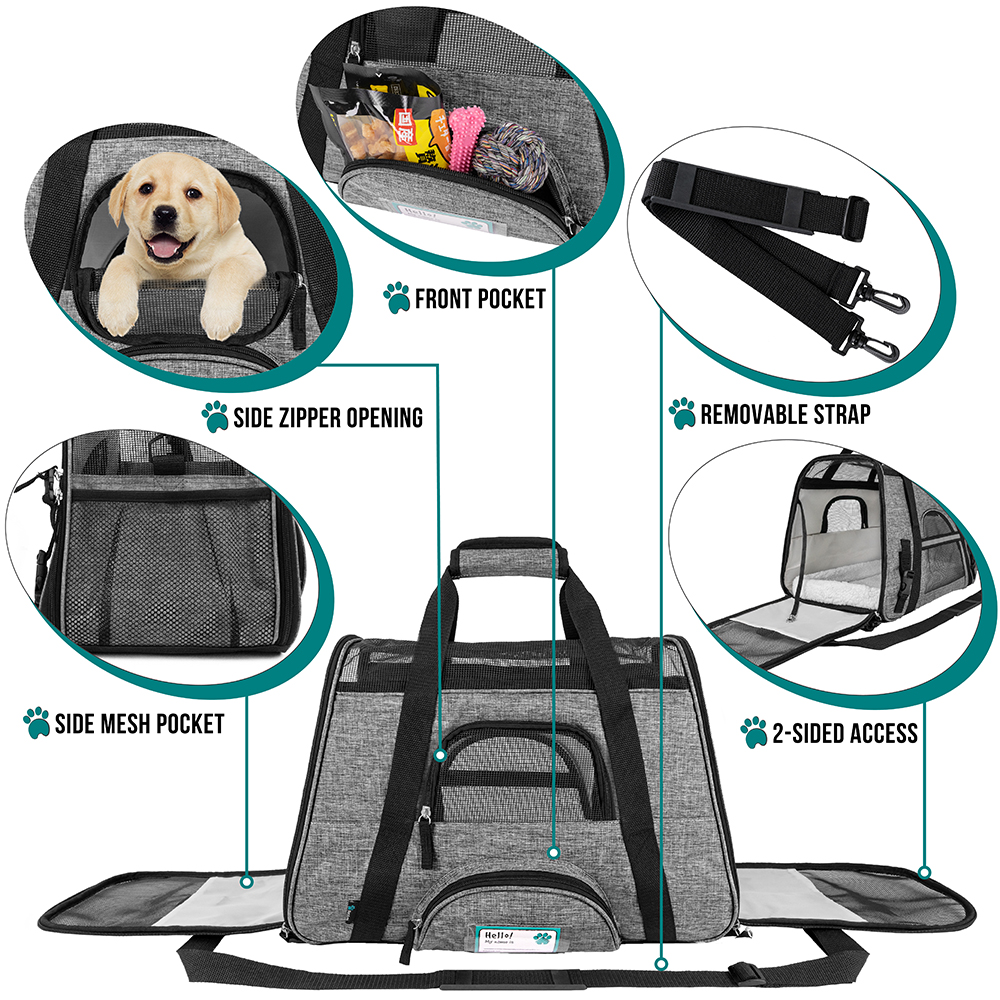 Pet Dog Cat Carrier Bag Soft Sided Comfort Travel Tote Case Airline Approved US - Picture 52 of 165