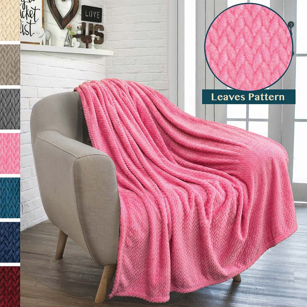 Soft Blanket Fleece Jacquard Pattern Lightweight Silk Throw Couch Sofa Bed Cozy - Picture 35 of 67