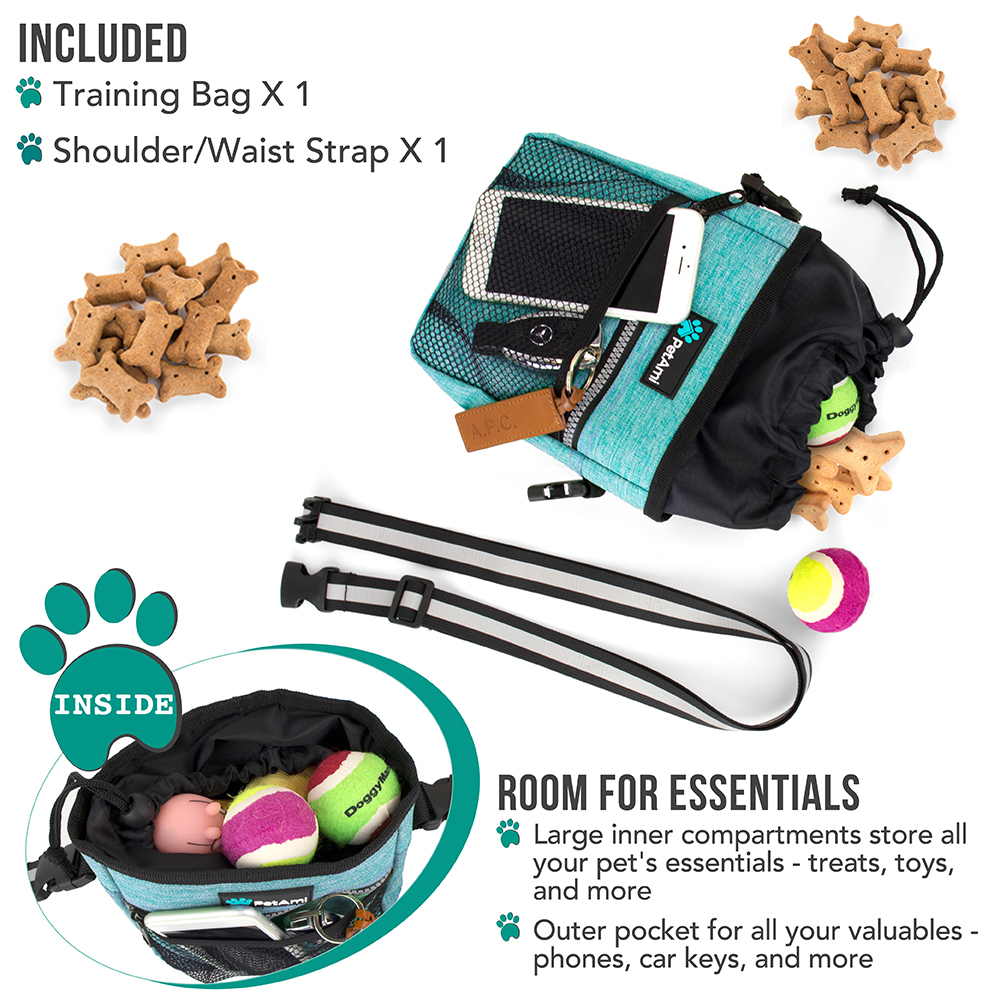 Pet Treat Pouch Training Dog Snack Feed Food Puppy Bait Obedience Waist Belt Bag - Picture 87 of 92