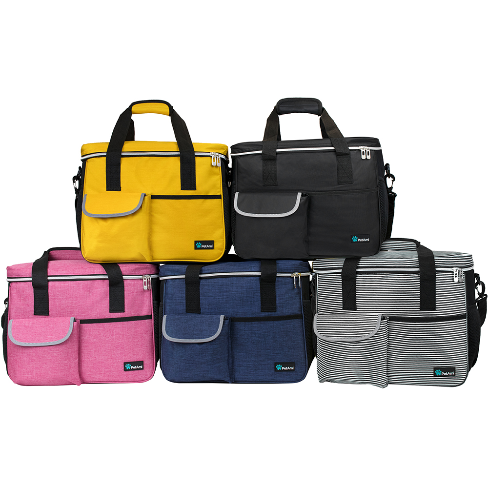 Dog Travel Bag Supply Set Weekend Tote Cat Food Container Bowl Pet Organizer Kit