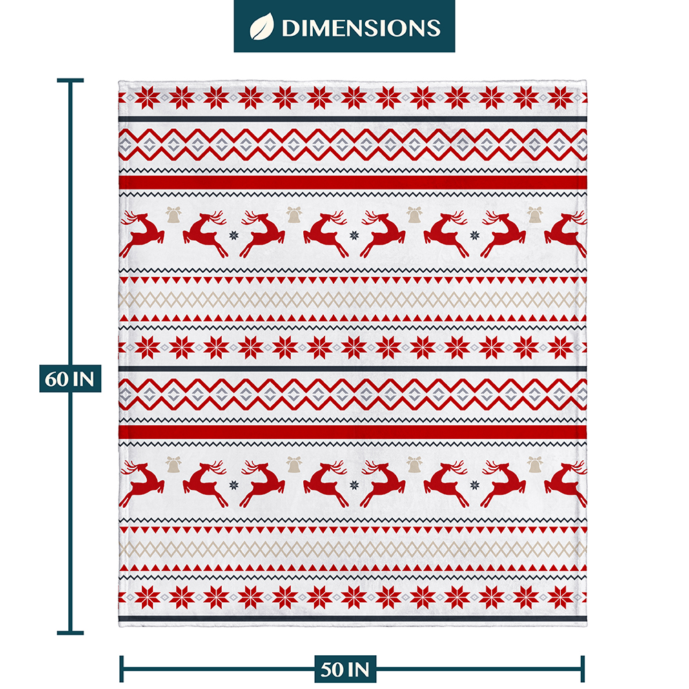 Merry Christmas Throw Blanket Holiday Pattern Decor Soft Fleece Sofa Couch Gift - Picture 105 of 110