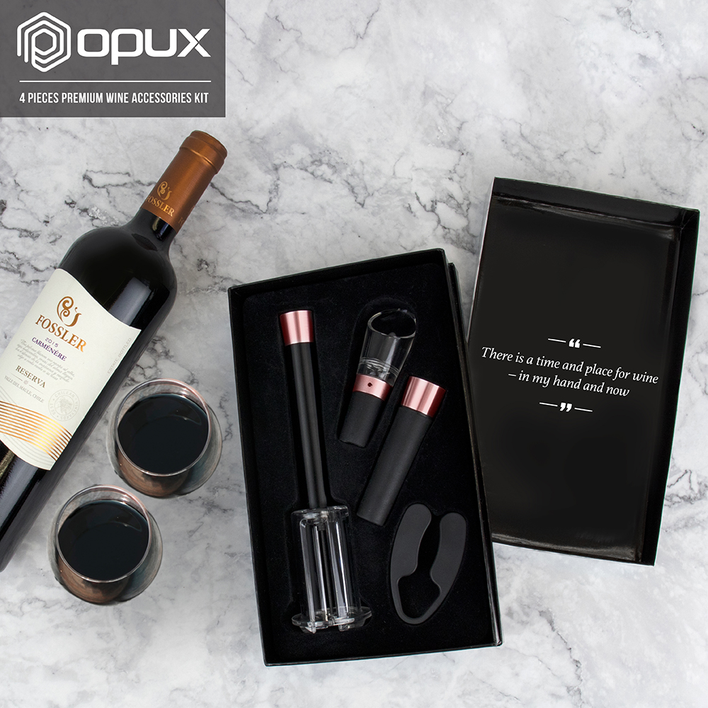 Air Wine Bottle Opener Easy Air Pump Pressure Gift Set Cutter Stopper Pouter Kit