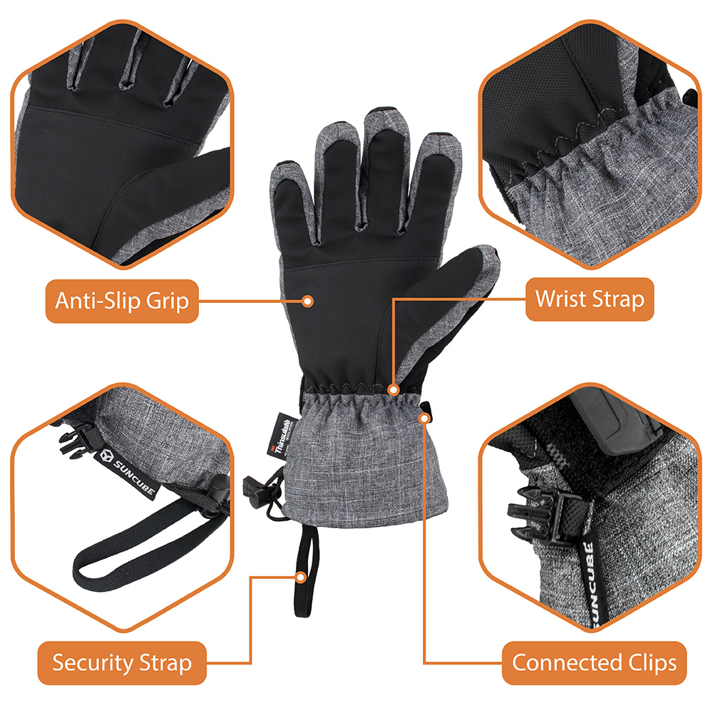 Waterproof Winter Thermal Ski Gloves Snow Insulated Warm Snowboard Hiking Men - Picture 21 of 23