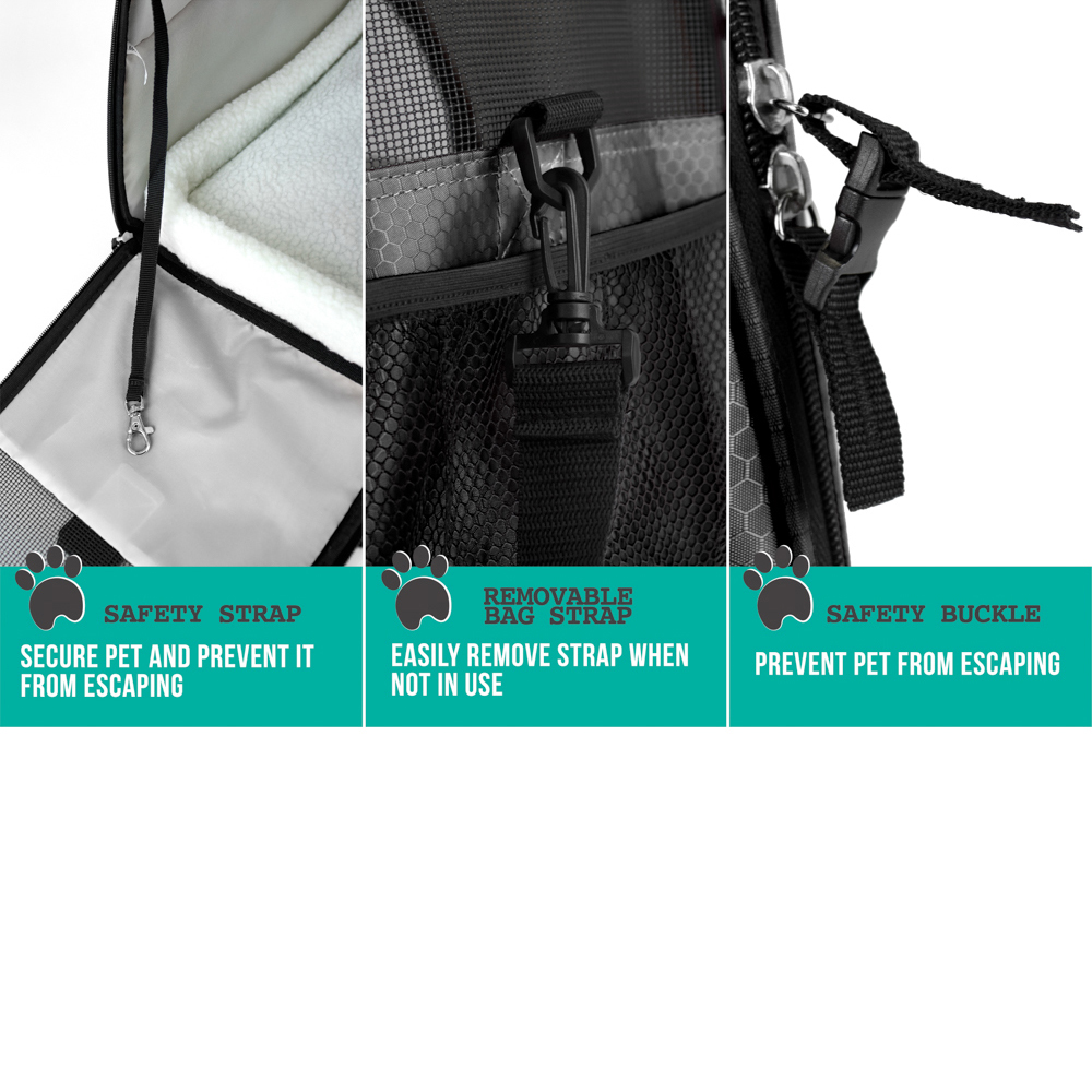 Pet Dog Cat Carrier Bag Soft Sided Comfort Travel Tote Case Airline Approved US - Picture 118 of 215