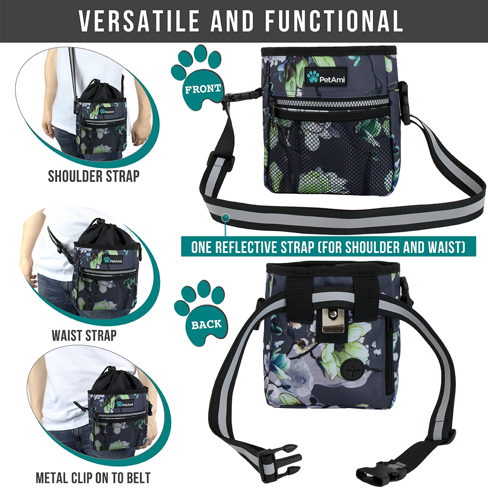 Pet Treat Pouch Training Dog Snack Feed Food Puppy Bait Obedience Waist Belt Bag - Picture 33 of 92