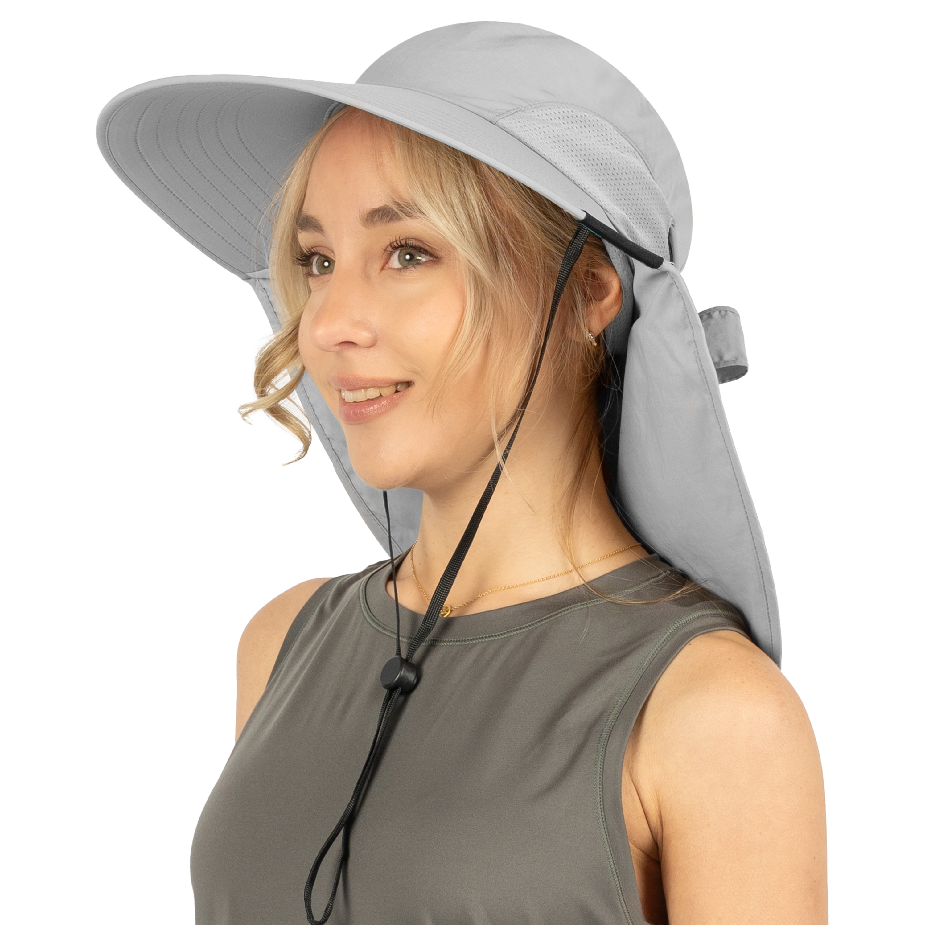 Sombrero para el Sol con Solapa para el Cuello Ala Ancha Sombrero para Senderismo 50+UPF Hombres Mujeres Pesca Safari FPS - Imagen 87 de 128