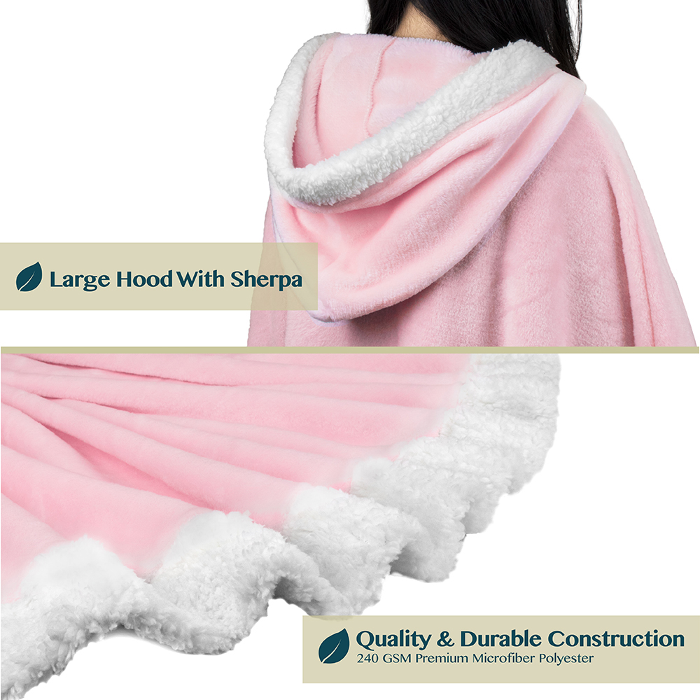 Manta portátil con capucha Angel Wrap para mujer acogedora poncho envolvente capucha tiro para adulto - Imagen 119 de 184