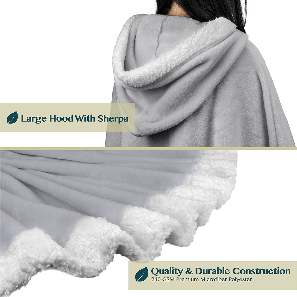 Manta portátil con capucha Angel Wrap para mujer acogedora poncho envolvente capucha tiro para adulto - Imagen 108 de 184