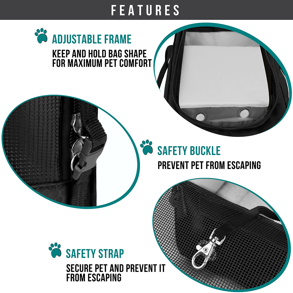 Pet Dog Cat Carrier Bag Mesh Soft Sided Comfort Travel Tote Case Shoulder Bag US